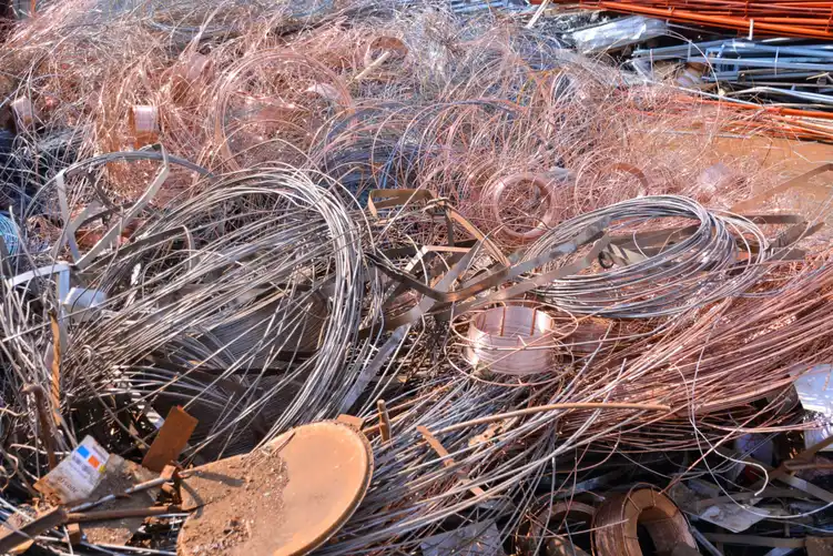 Scrap copper wires ready for recycling and sale in Melbourne